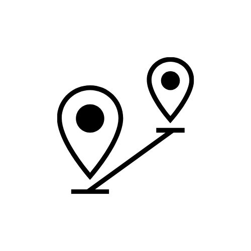 Icon mit zwei markierten Standorten